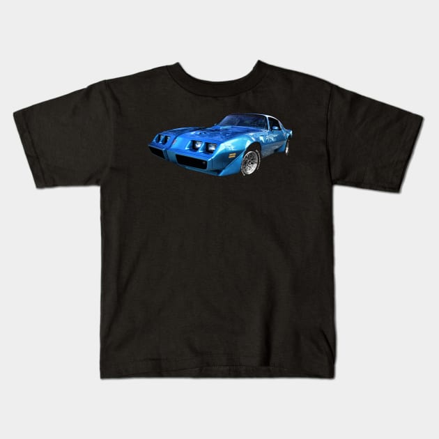 79 Atlantis Blue T/A Kids T-Shirt by MotorPix